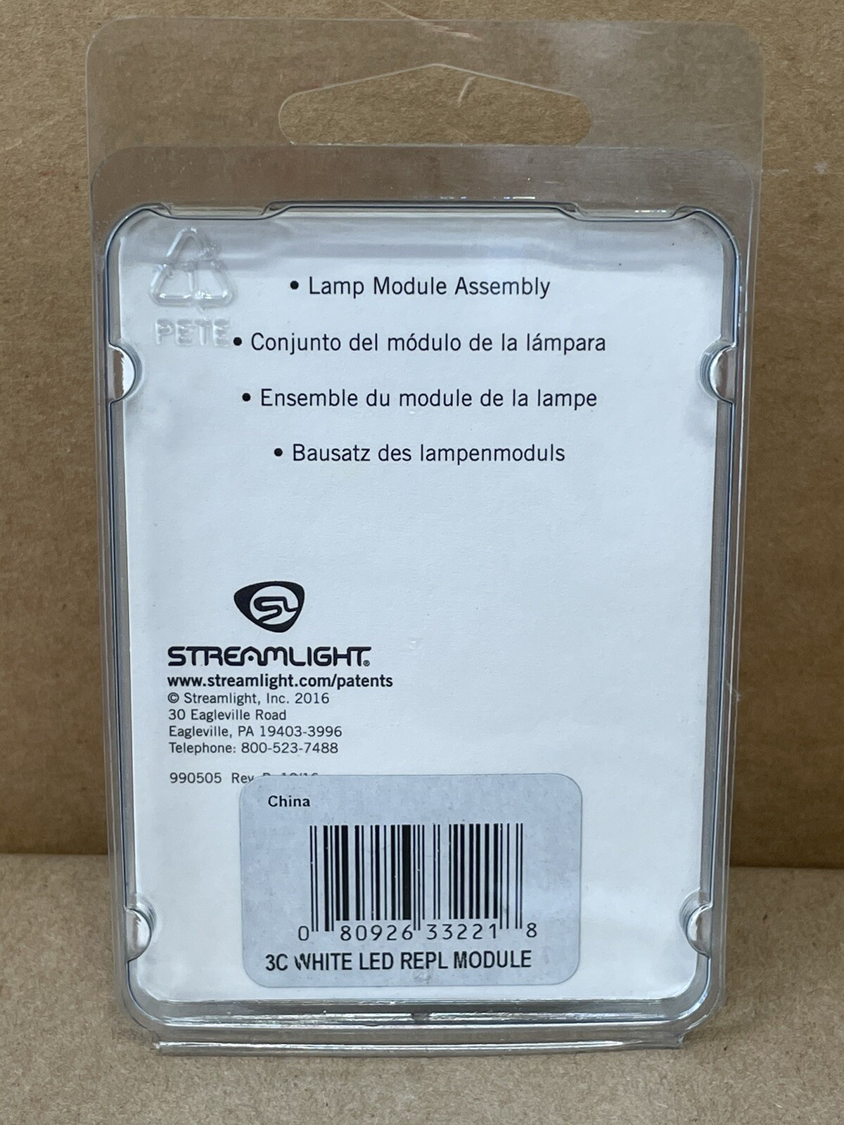 STREAMLIGHT ~ Propolymer 3C ~ White LED Lamp Module Assembly Replacement ~ 33221