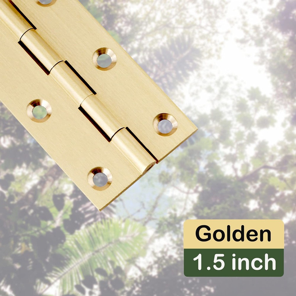 8 Pcs Solid Brass Hinges Small Cabinet Hinge With Screwssuitable For Jewelry