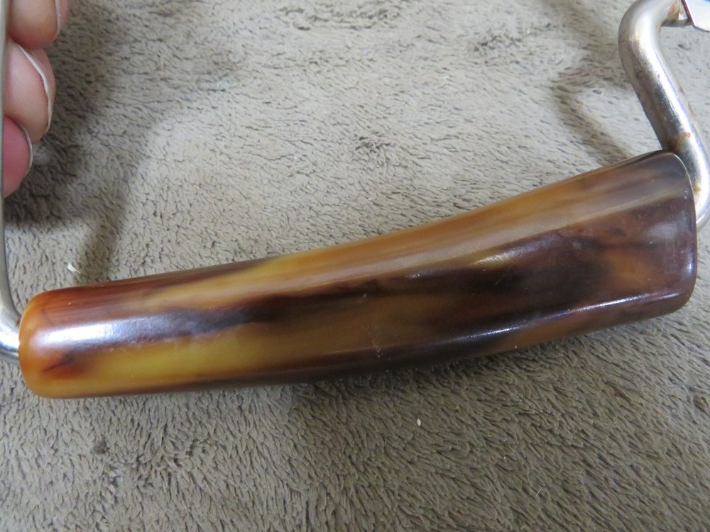 Vintage Bakelite Tortoise Shell Handle BONE SAW