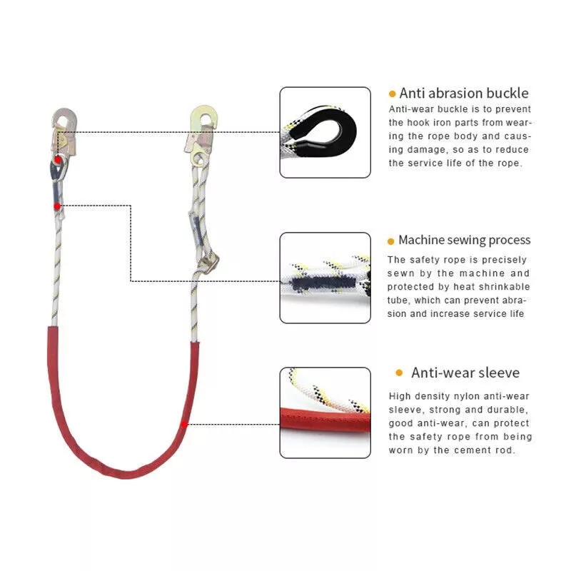 Adjustable Work Position Lanyard Tree Climbing Fall Protection Equipment