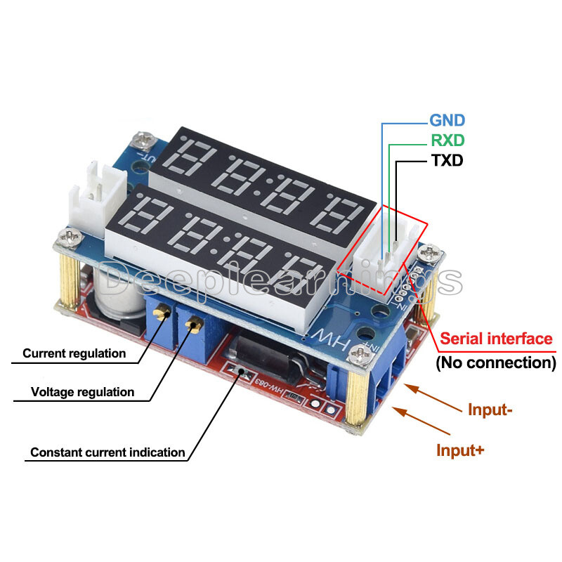 CC/CV Adjustable 5A Step down Charge LED Panel Voltmeter Ammeter Display Module