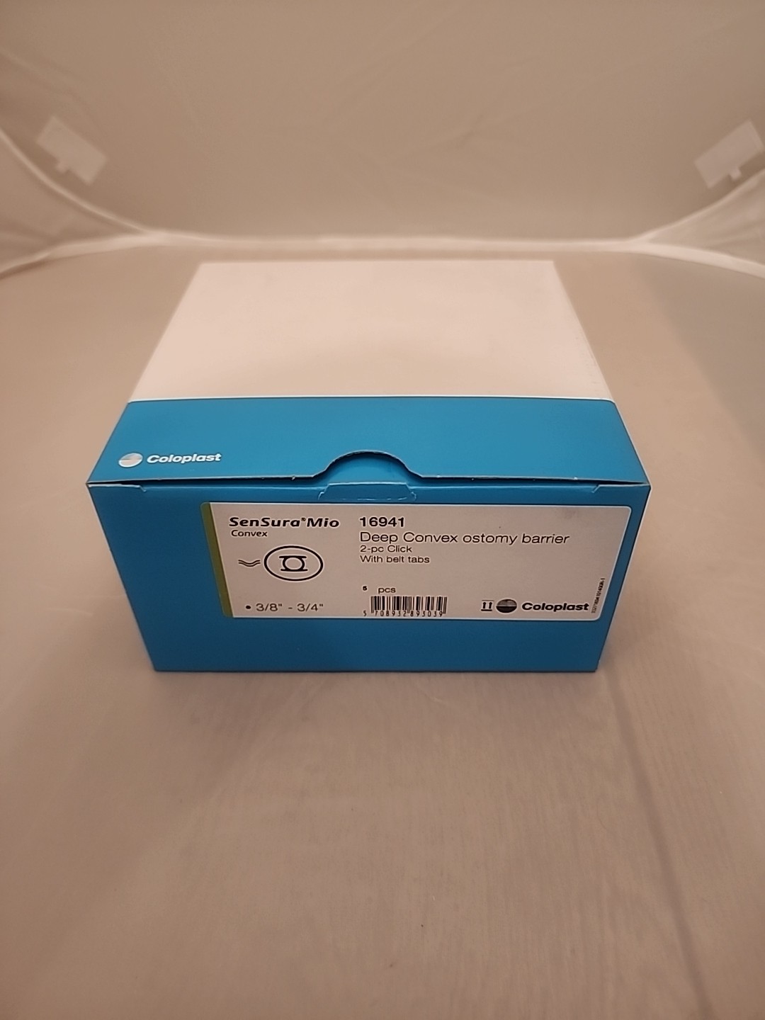 Box of 5 Coloplast SenSura Mio 16941 Deep Convex Ostomy Barrier FREE SHIPPING