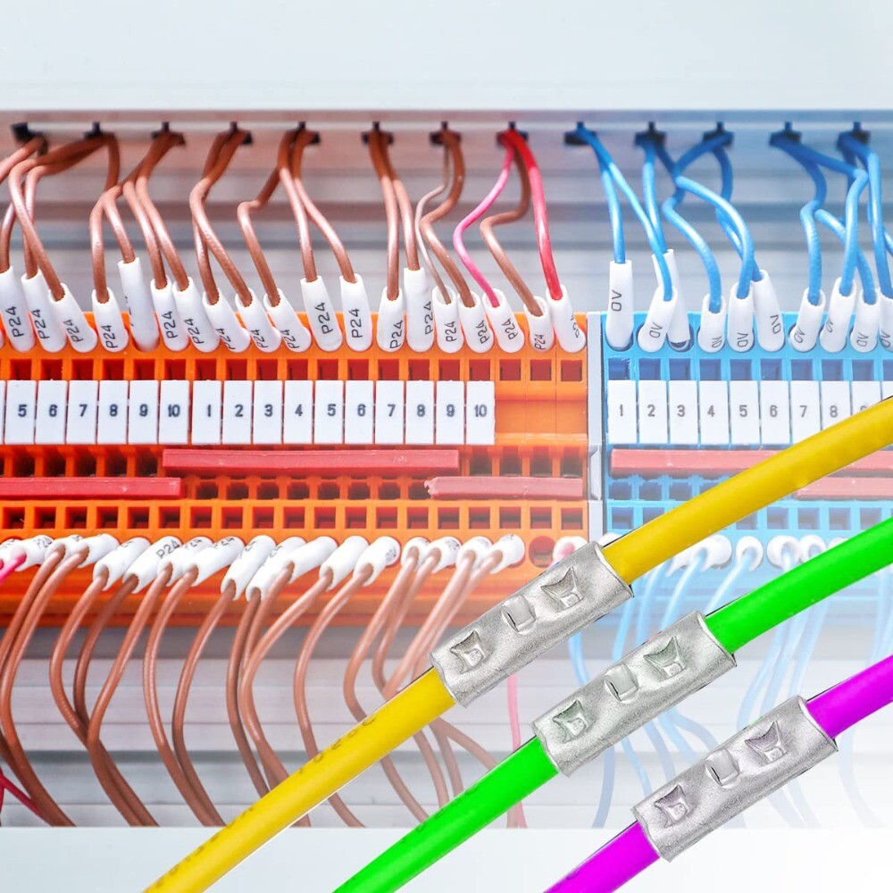 660PCS Non Insulated Butt Splice Uninsulated Crimp Wire Connectors Terminals Kit
