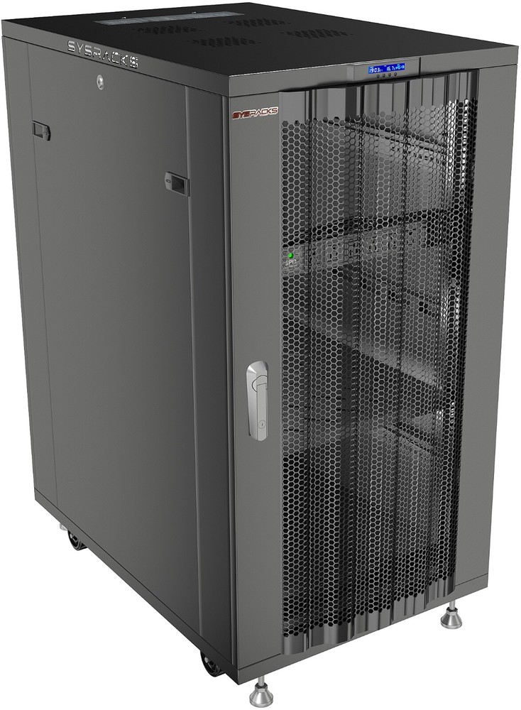 Sysracks 22U 39'' Deep IT Network Data Server Rack Cabinet Mesh Vented Door