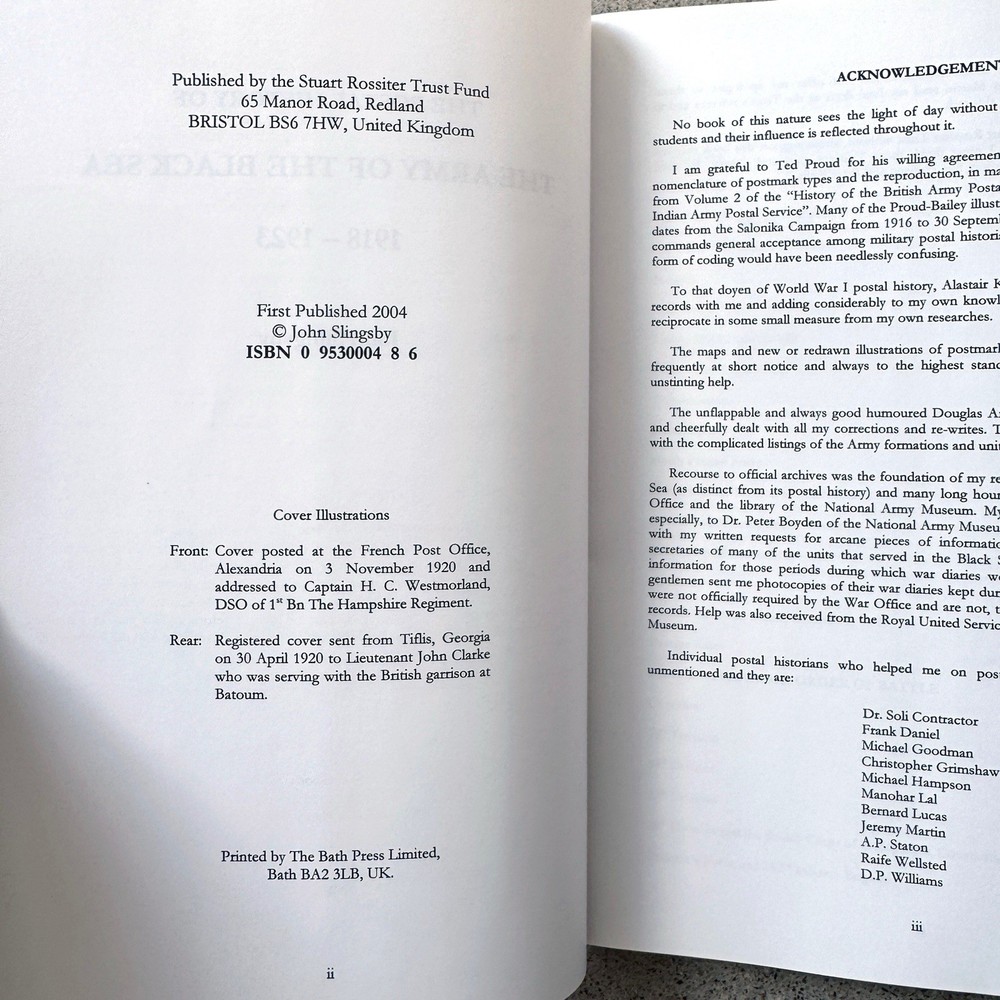 Slingsby Black Sea Postal History 1918 1923 Tarn Assoc Signed Letter Tarn Copy