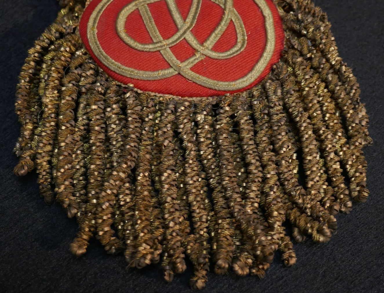 Original WW1 British Army Officer Dress Epaulette Shoulder Board Kings Crown