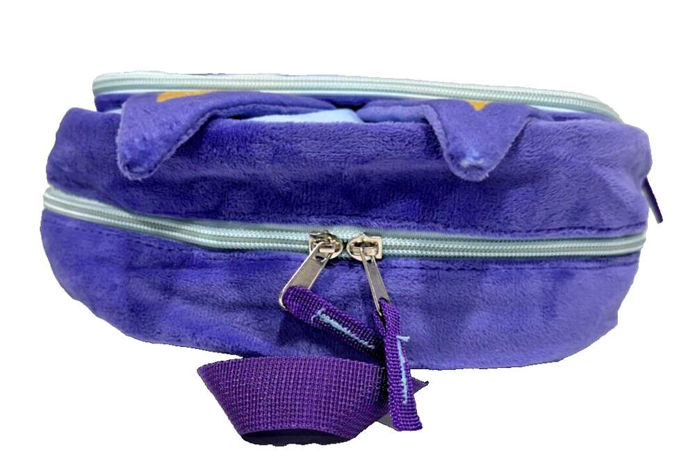Bluey Pre-School backpack, blue, 2 zipper, light weight, adjustable straps, fur
