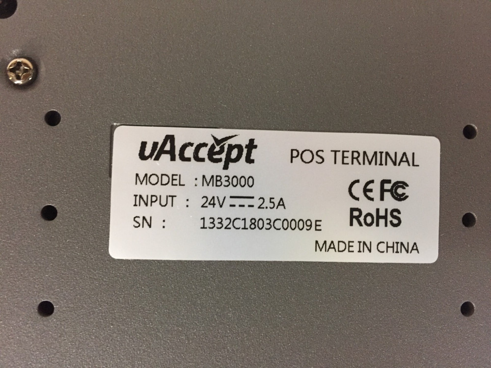 uAccept MB3000 POS Terminal ONLY