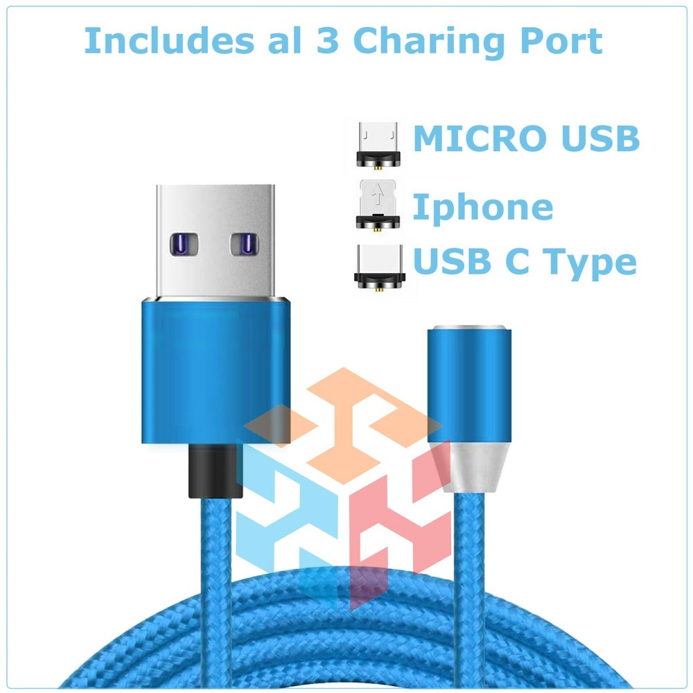 3 in 1 Fast USB Charging Cable Universal Multi Function Cell Phone Charger Cord