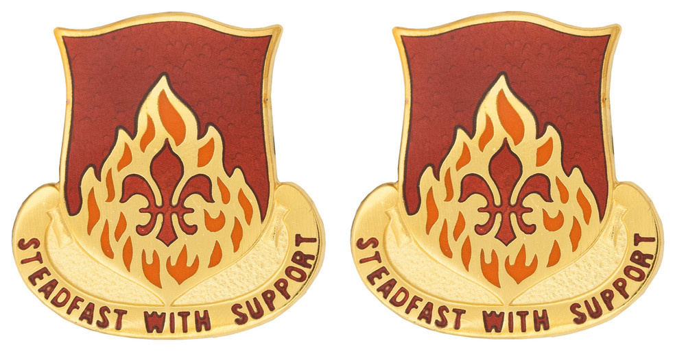 832nd Ordnance Battalion Unit Crest - Pair - STEADFAST WITH SUPPORT