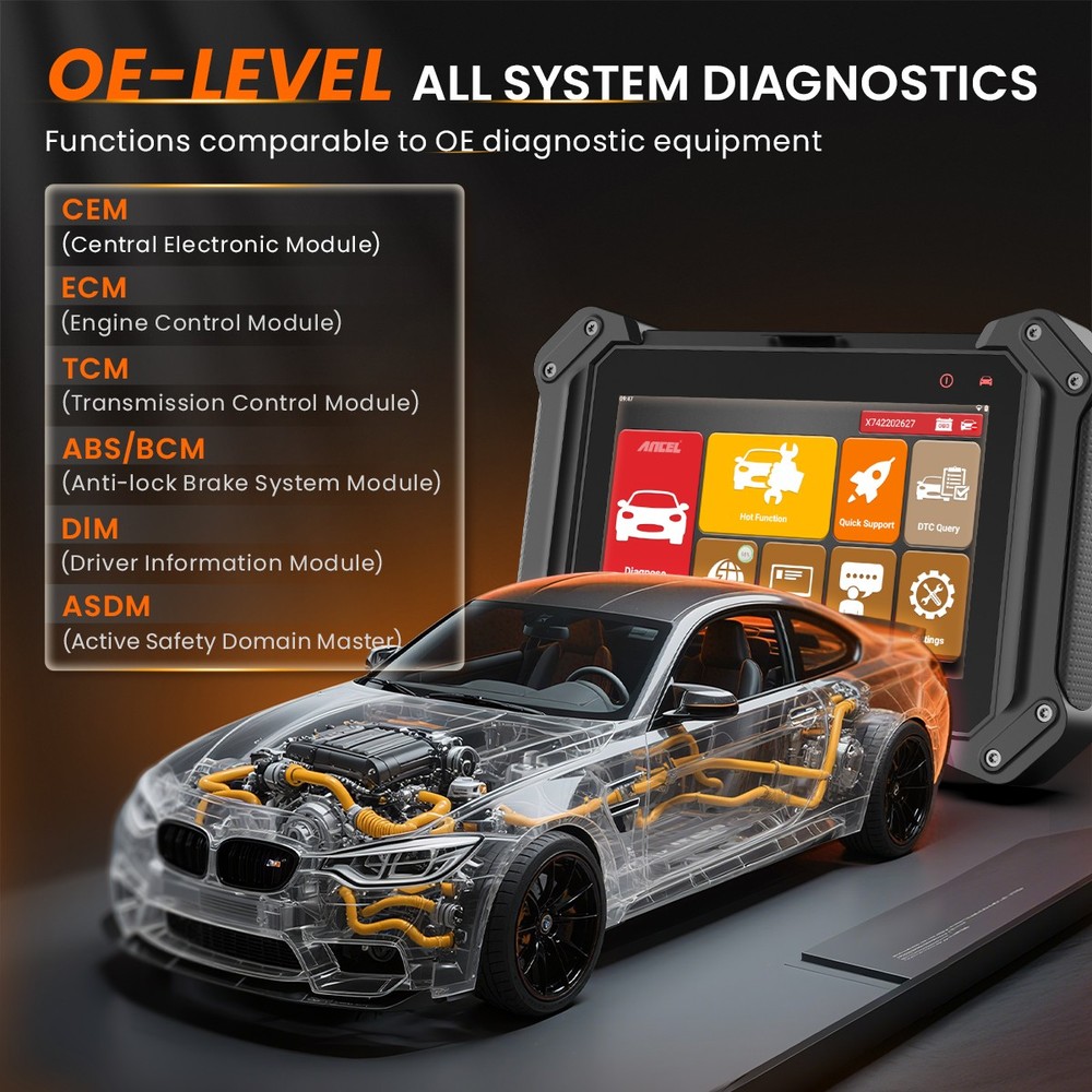 ANCEL V6 PRO OBD2 Scanner All System Key ECU Active Test Bluetooth VCI 25+ Reset