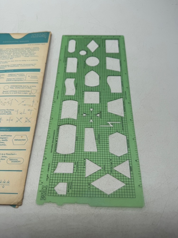 Vintage IBM Flowcharting Template Stencil