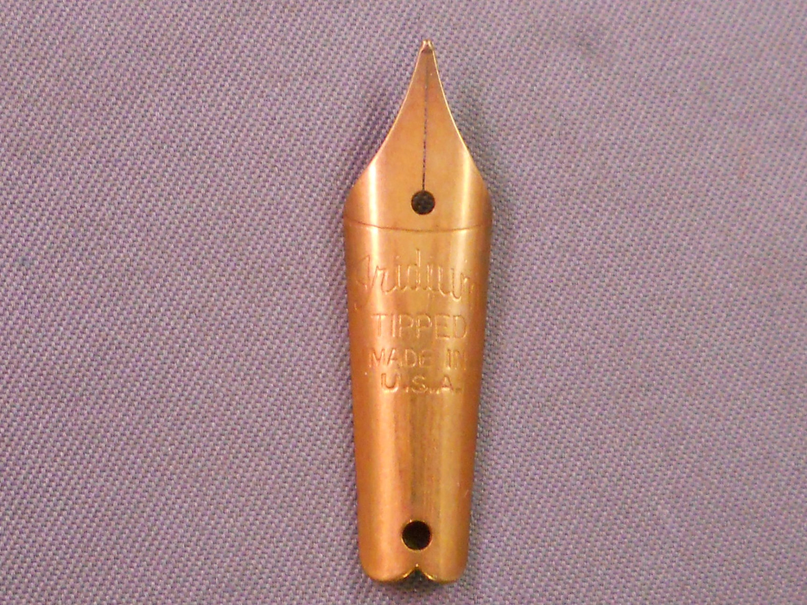 Fountain Pen Nib  Vintage #8 Gold Plated Nib --new old stock--iridium tipped