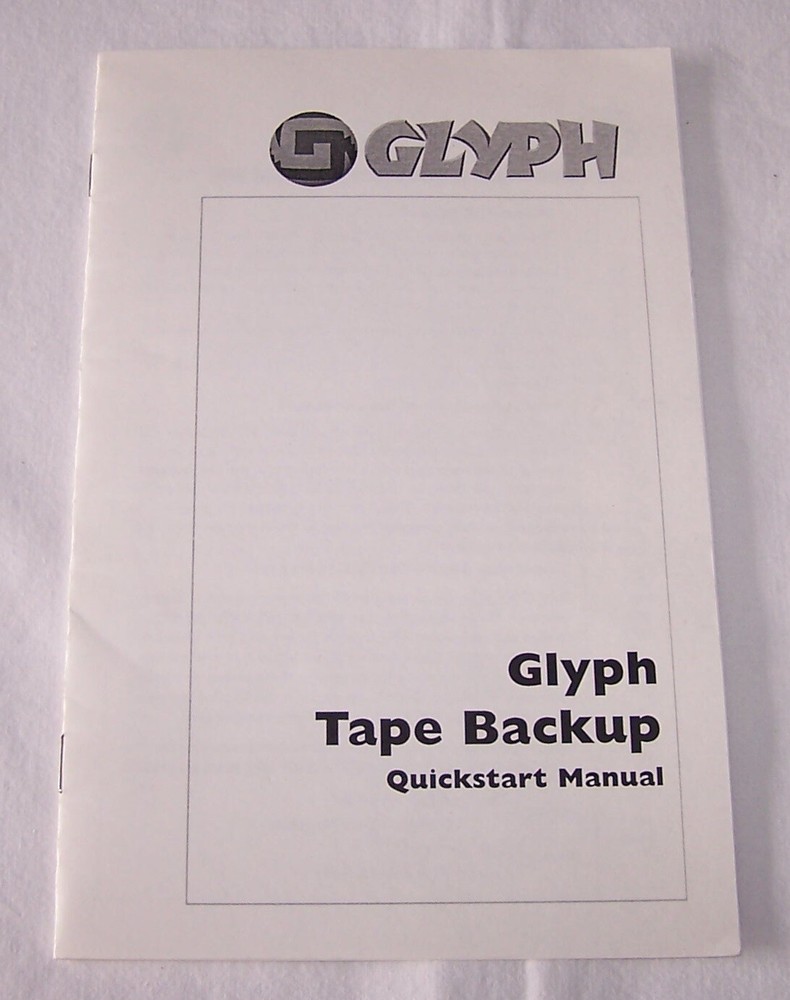 Glyph Tape Backup Quick Start Manual