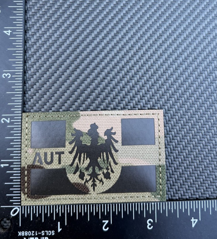 Austria Flag IR Infrared Eagle Adler Patch 2"x3.3" Multicam
