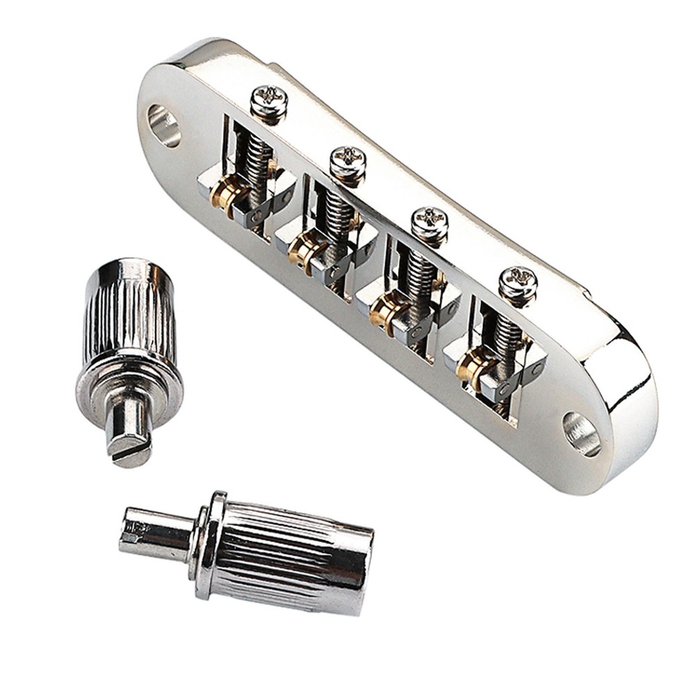 Roller Saddle Bridge Replacement Lightweight 4 String Guitar Bridge For HPGF