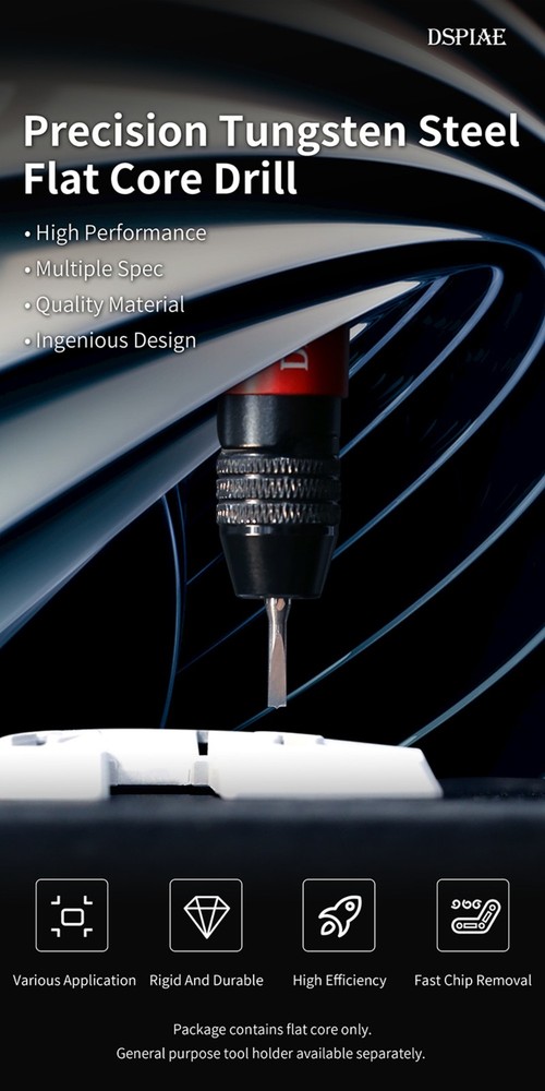 DSPIAE: Flat Core & Drill Bit Set [Option Kit 1] Photo Etch Chip Removal