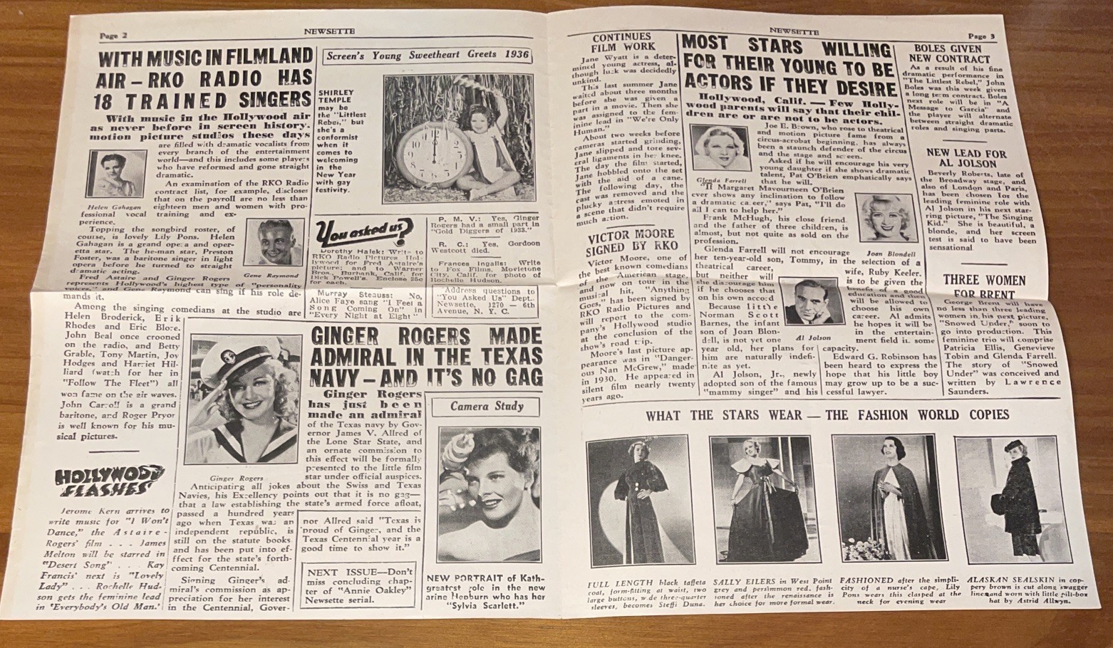 Everything Goes Original RKO Newsette Theater Will Rogers NY Prettiest Girls 36’