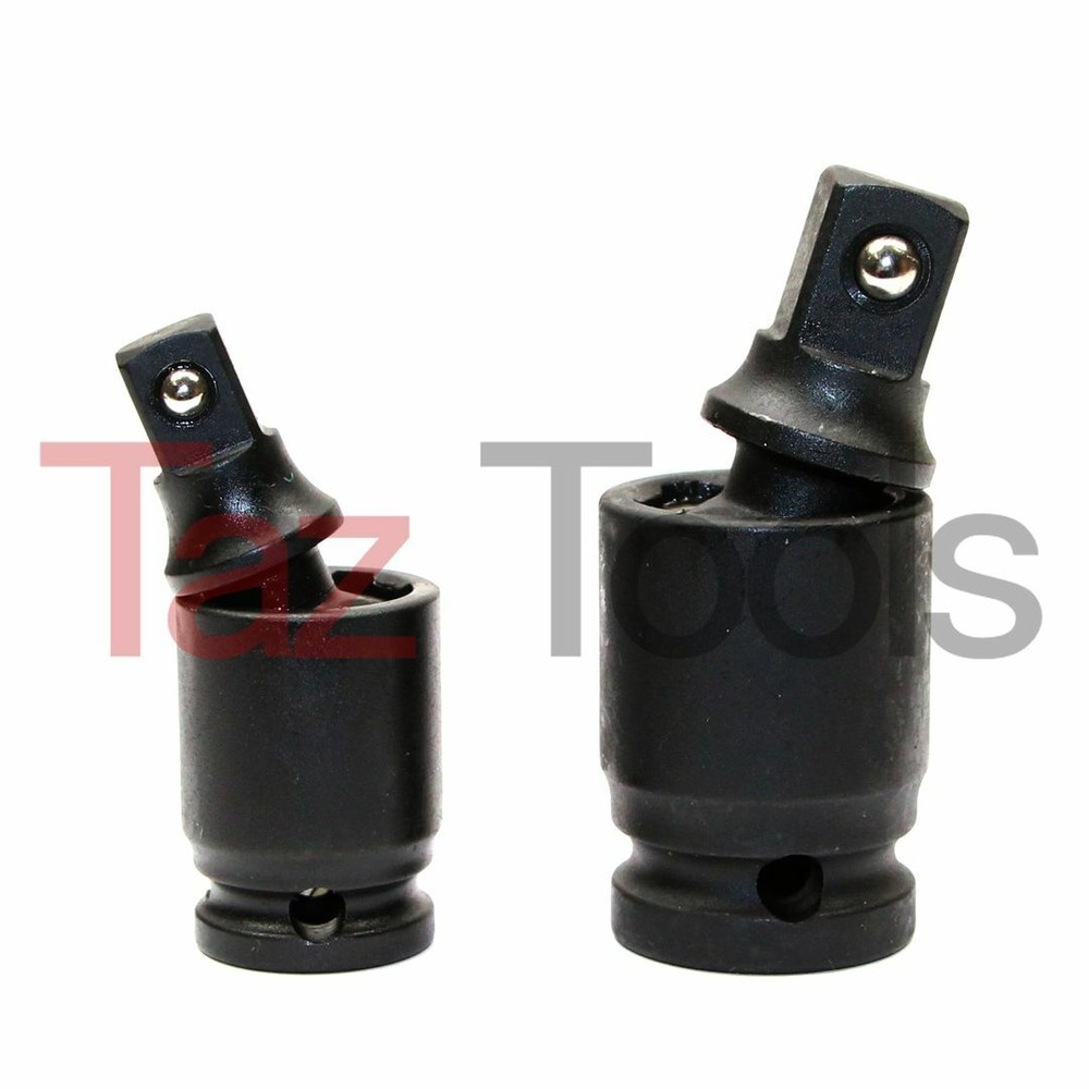 2pc 3/8" 1/2" Dr. Impact Universal Joint Swivel Socket Set CR-MO Ball Type 2 way