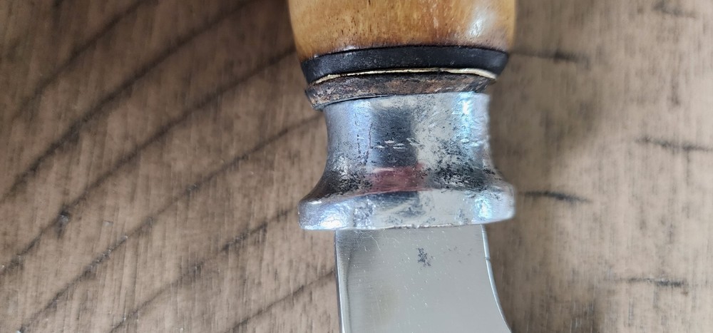 Vintage Hand Made Hunting Knife With Bone Handle