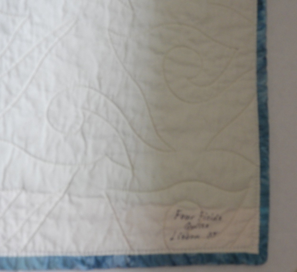 2 Handmade Machine Quilted Rectangle Wall Hanging Table Top Geometric