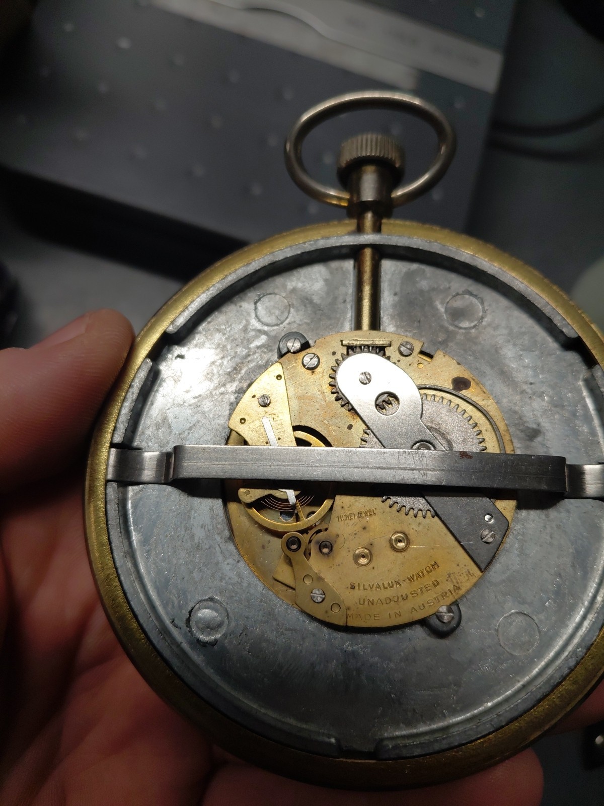 Huge Vintage VIP Trading Co. Austria 1 Jewel Pocket Watch Working