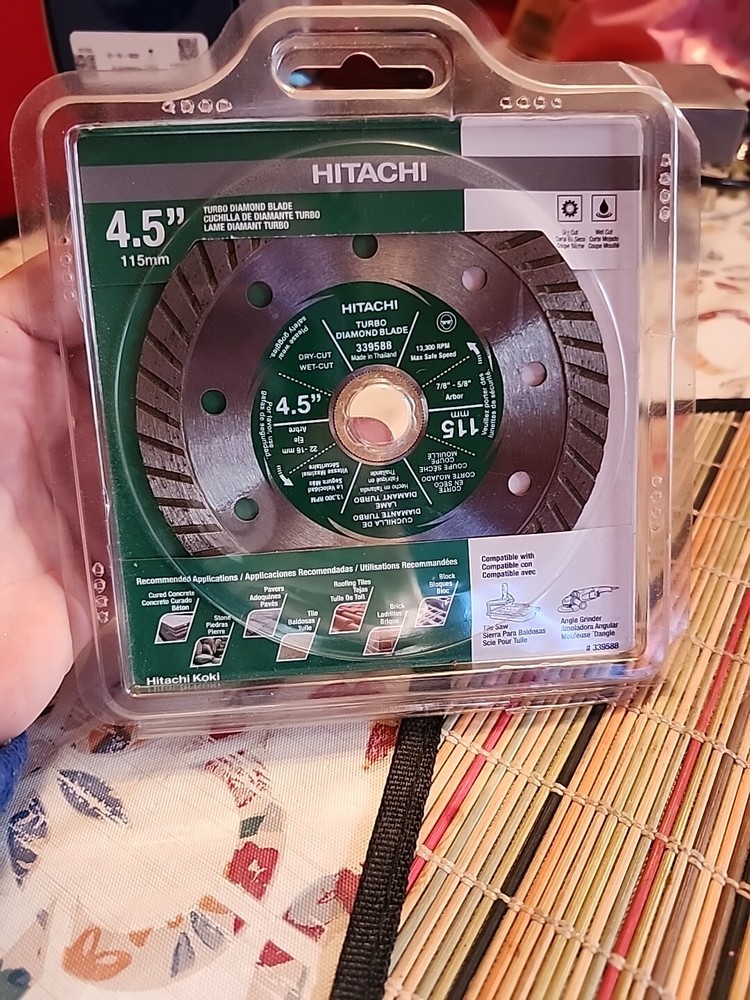 Hitachi 4.5" Turbo Diamond Blade