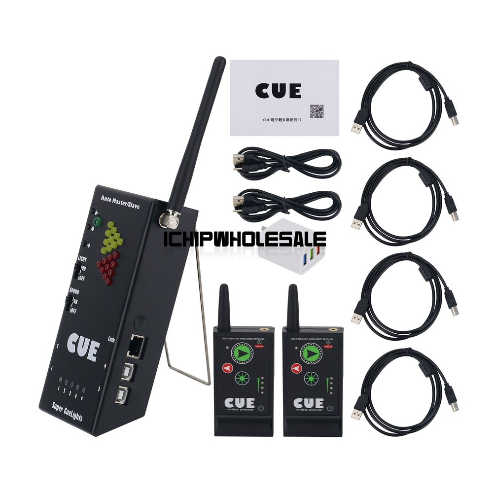 Super Cuelights-600SW Presenter Remote 1 Receiver 2 Transmitters 4Ch Switch
