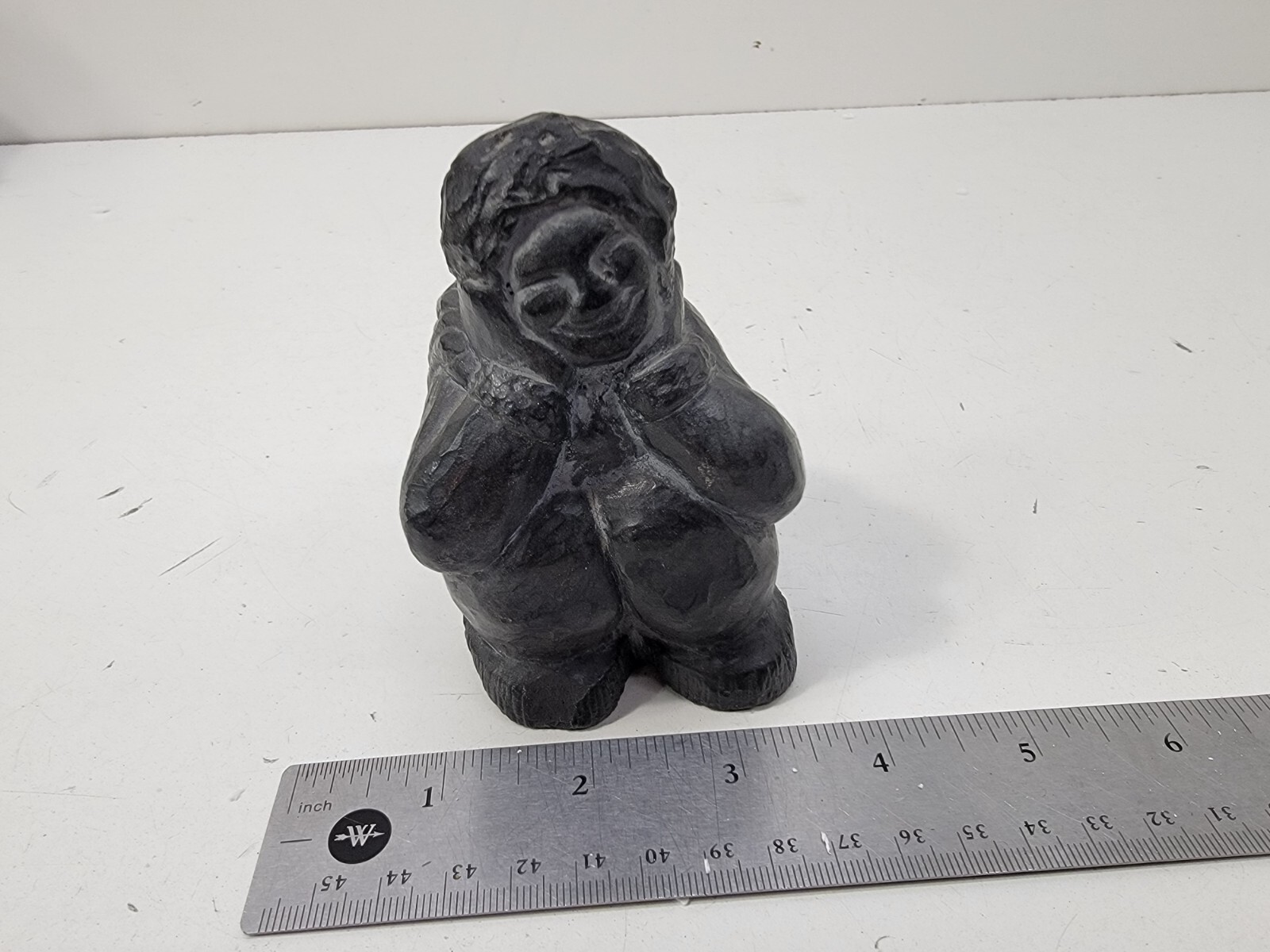Vintage Wolf ALASKAN Soapstone Carving Sculpture Inuit ESKIMO