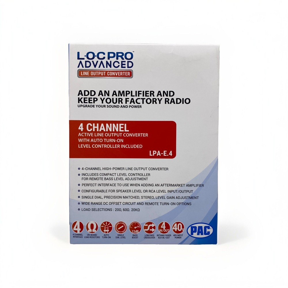 PAC LocPRO Advanced 4-CH Active Line Output Converter w/Remote Control LPA-E.4