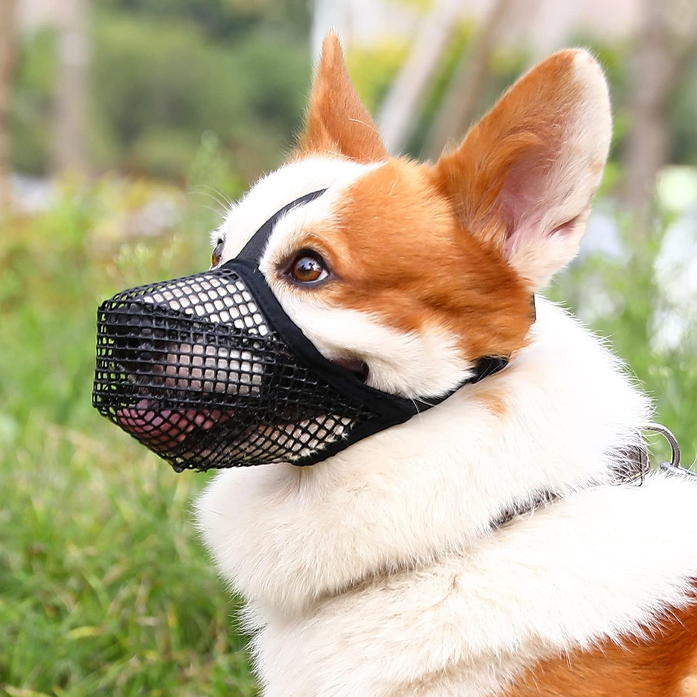 Dog Muzzle, Soft Mesh Muzzle for Small Medium Large Dogs Labrador German Shepher