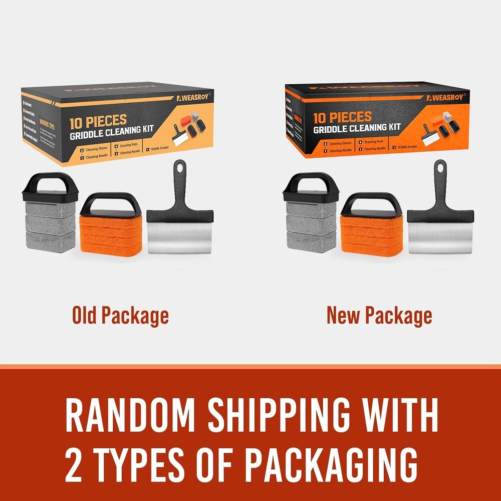 Griddle Cleaning Kit with Grill Stone, Griddle Scraper & Griddle Brush