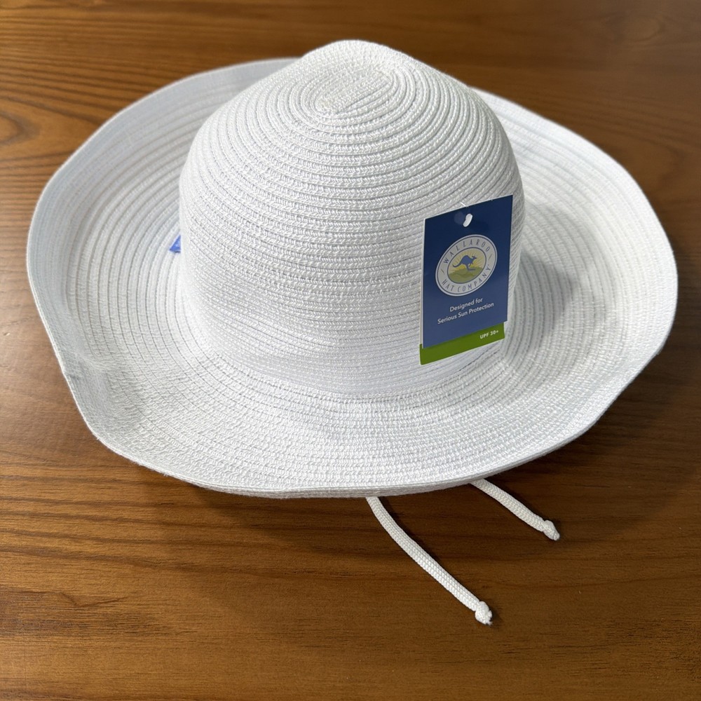 Wallaroo Hat Company Sydney White Packable Sun Hat One Size Adjustable UPF New