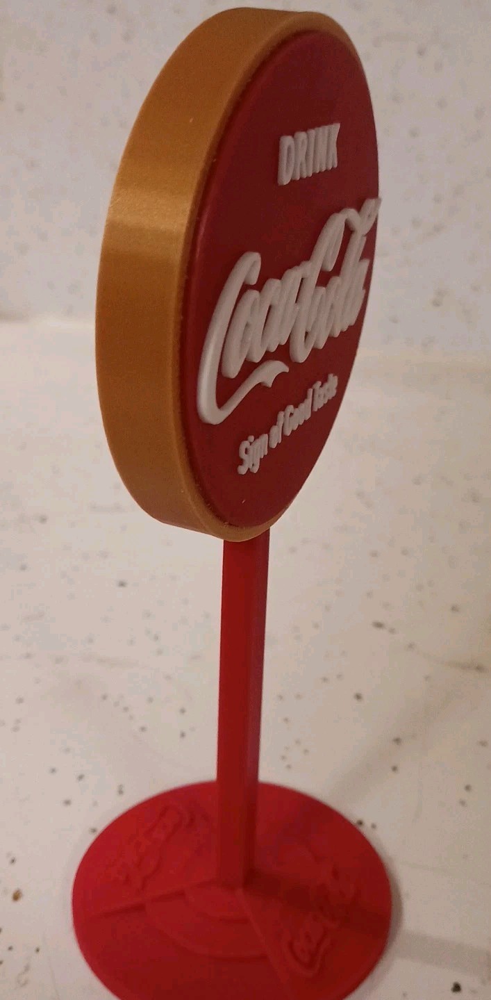 Vintage 1950's Coca Cola " Sign of Good Taste" Miniature 3d Print Replica 6.5"