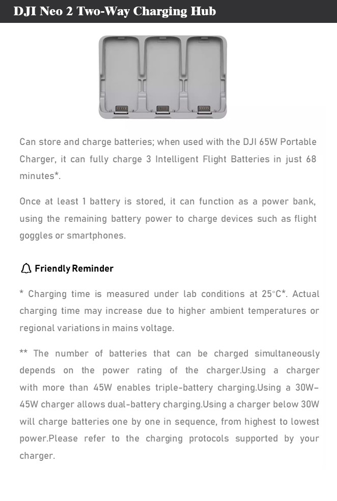 DJI Neo 2 Two-Way Charging Hub