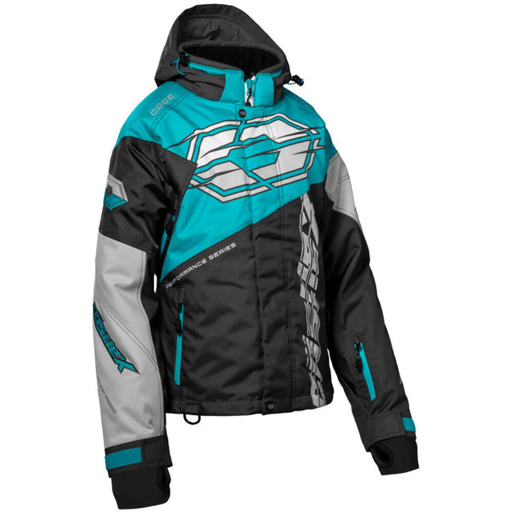 Castle X Code G3 Women's Snowmobile Jacket - Turquoise/Silver
