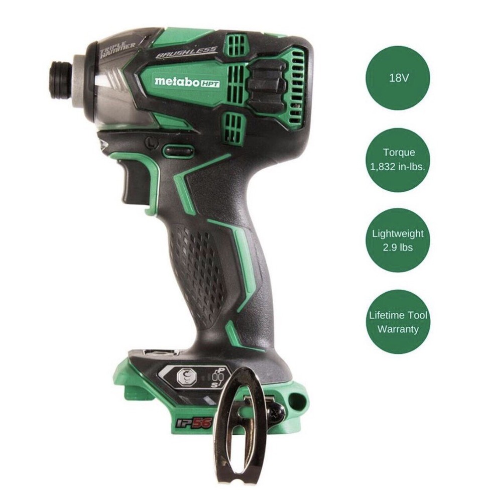 Hitachi, 18V Variable Speed Brushless Cordless Impact Driver (Tool Only)