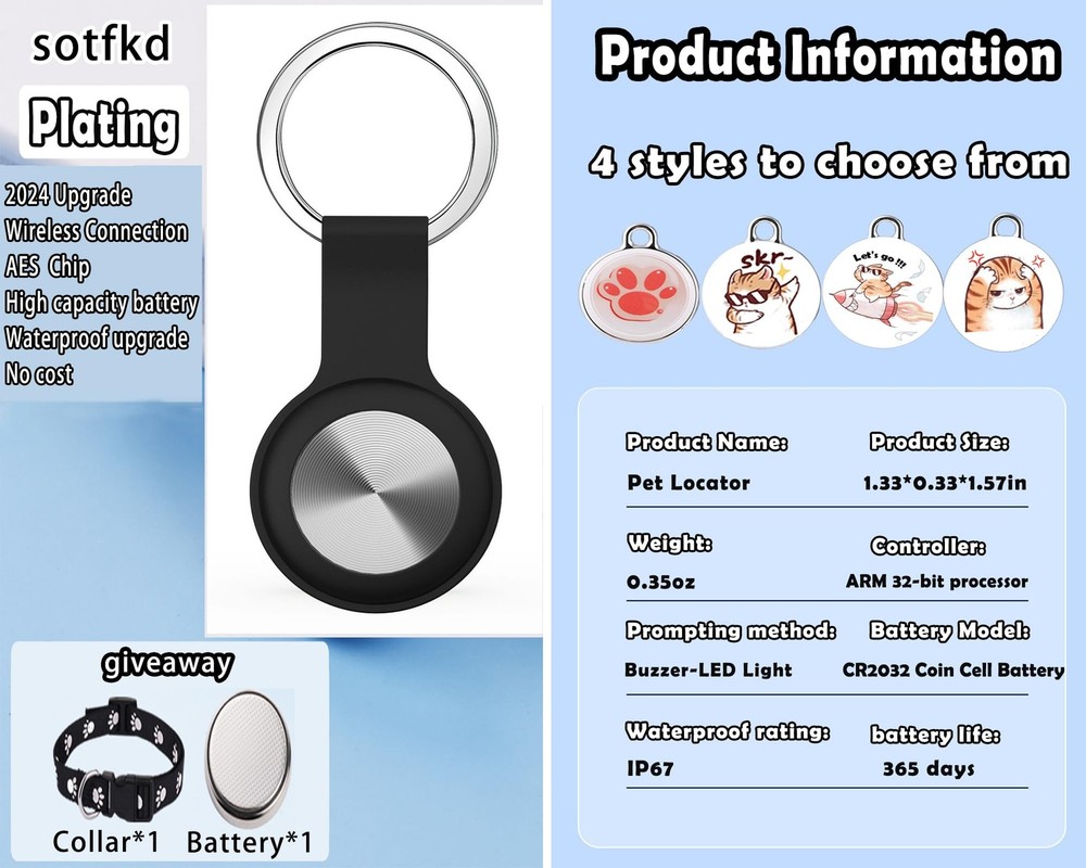 Cat Tracker Collar-Dog GPS Tracker-Pet Tracker-GPS Tracker for Dogs | Android...