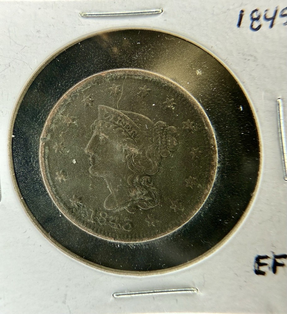 1845 Braided Hair Cent – Sharp Circulated Example