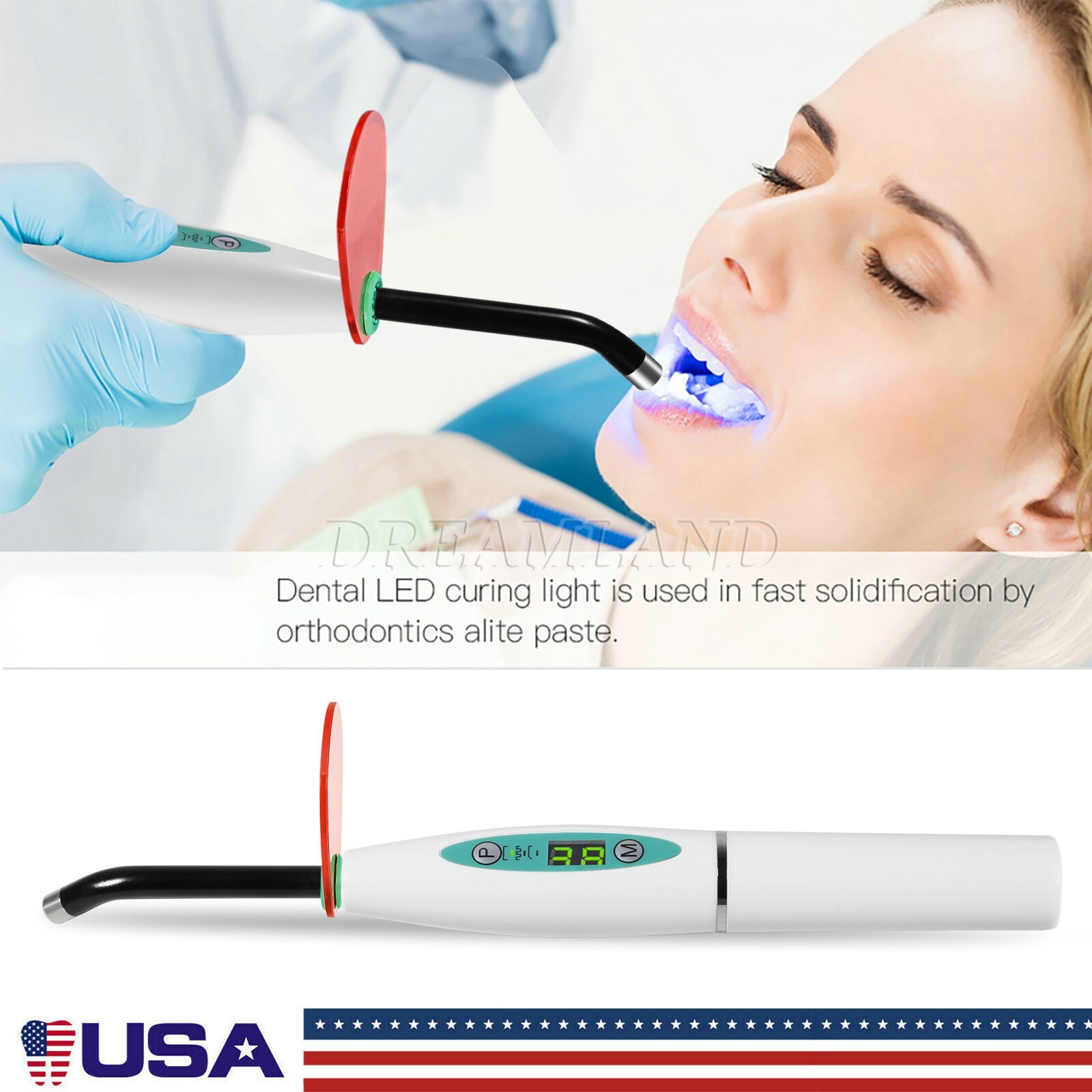 Dental Estilo Woodpecker Lampara /Fotocurado con Sistema de Blanqueamien 1500mW