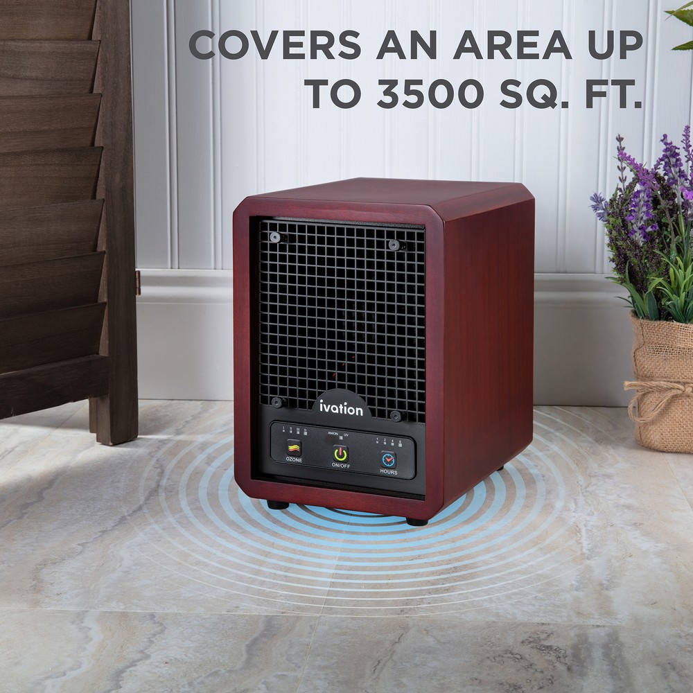 Ivation Ozone Air Purifier Portable Deodorizing System w/ Multi-Level Filtration