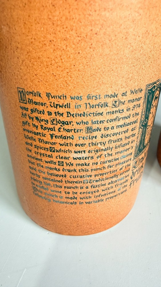 Norfolk Punch stoneware bottles x2