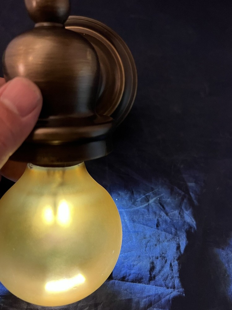 Wired Pair Antique Brass Sconces Beautiful 12F