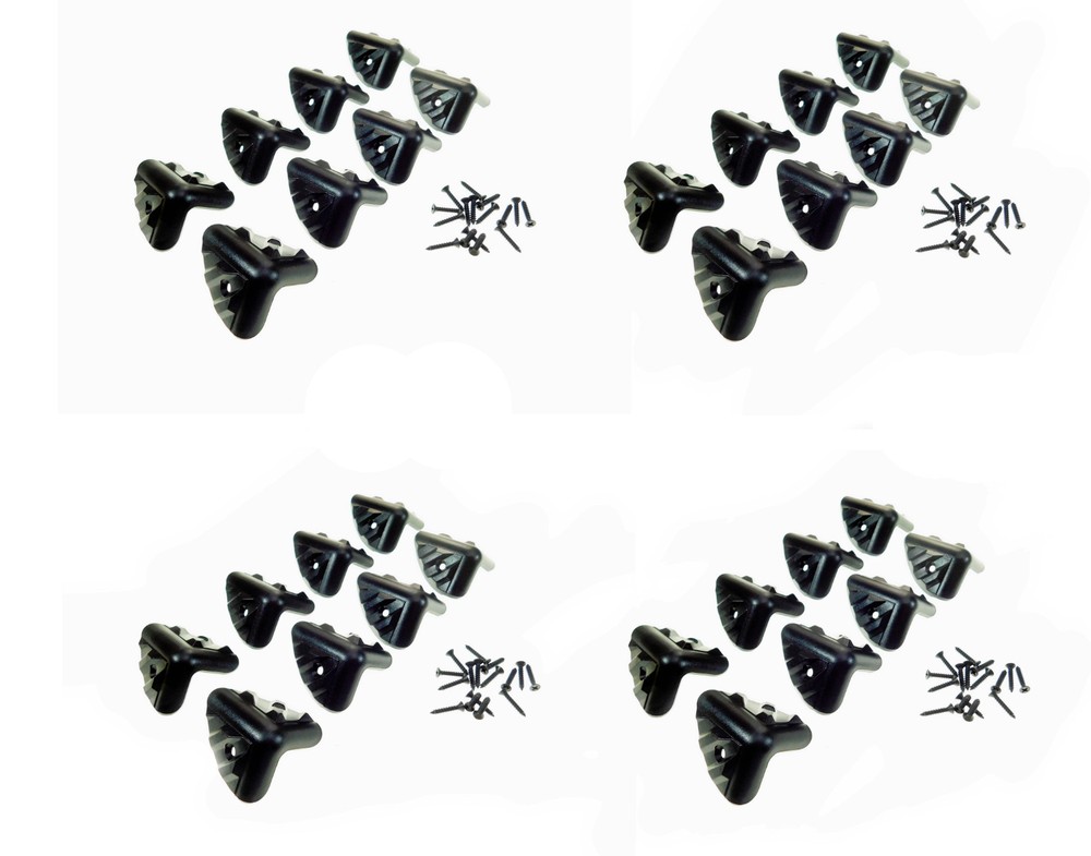 32 Stackable TCH 502-1455900 Small Plastic Stacking Cabinet Corners W/Screws