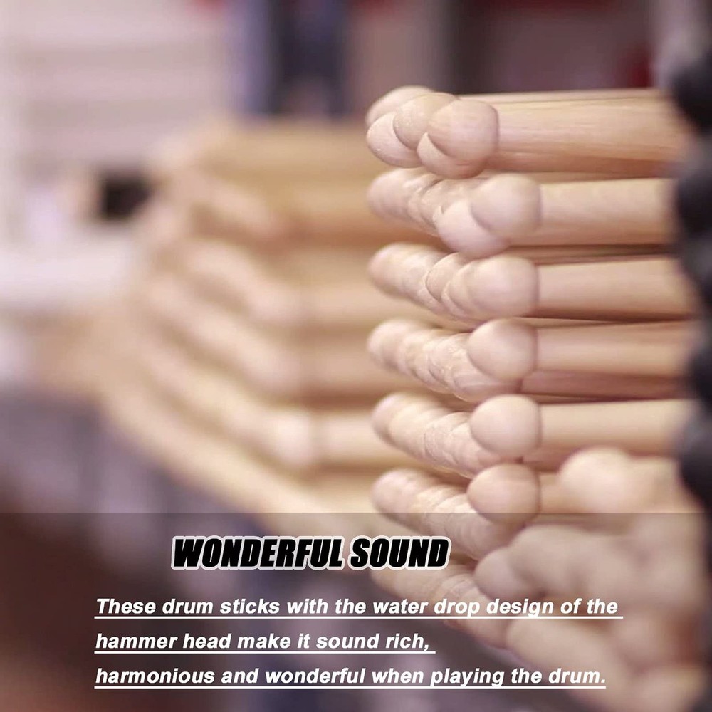 WOGOD 5A Drum Sticks Maple Drumsticks (Two pair) Two pair, pair