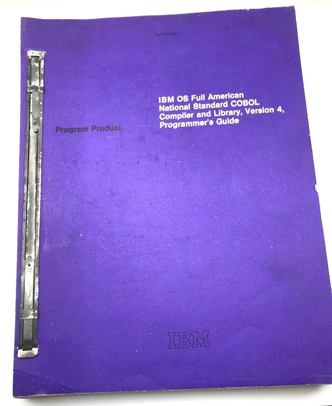 IBM OS COBOL Version 4 Programmers Guide 5734-CB2 5734-LM2 1970's Nat Standard
