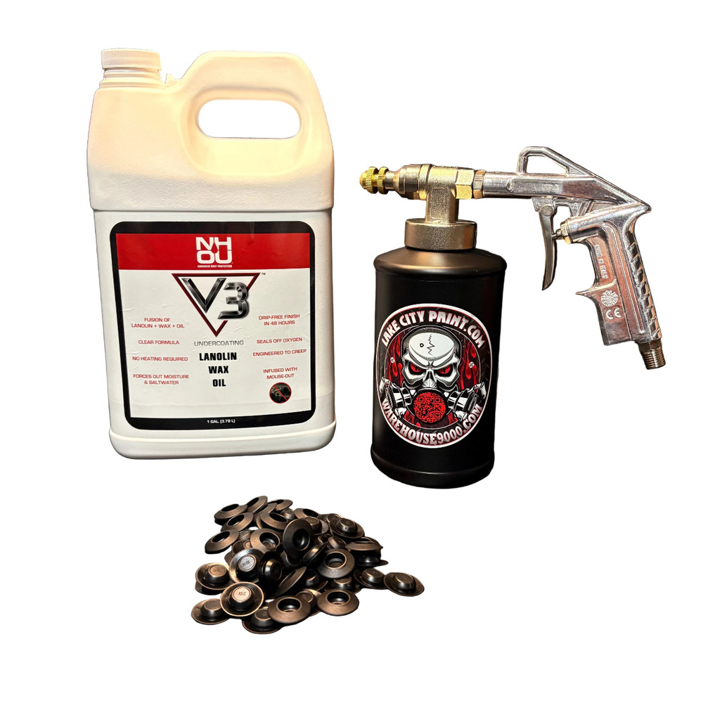 NHOU V3 Clear Pro Undercoating Gun Kit (1 B Quart Bottle)