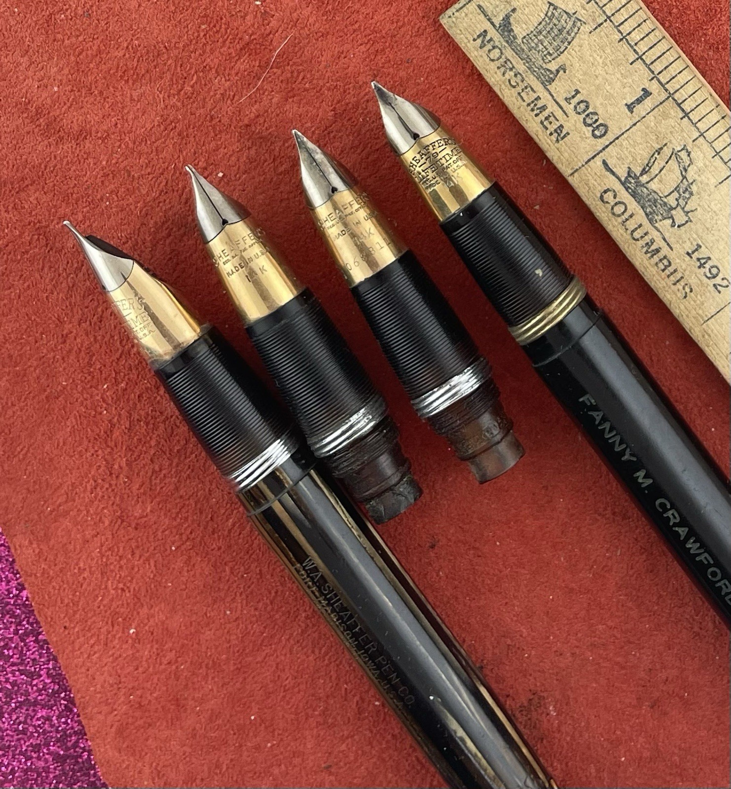 Sheaffer Fountain Pen ~ 14K Gold Triumph Nibs  ~ Below Scrap ~ You Get 4 + Parts