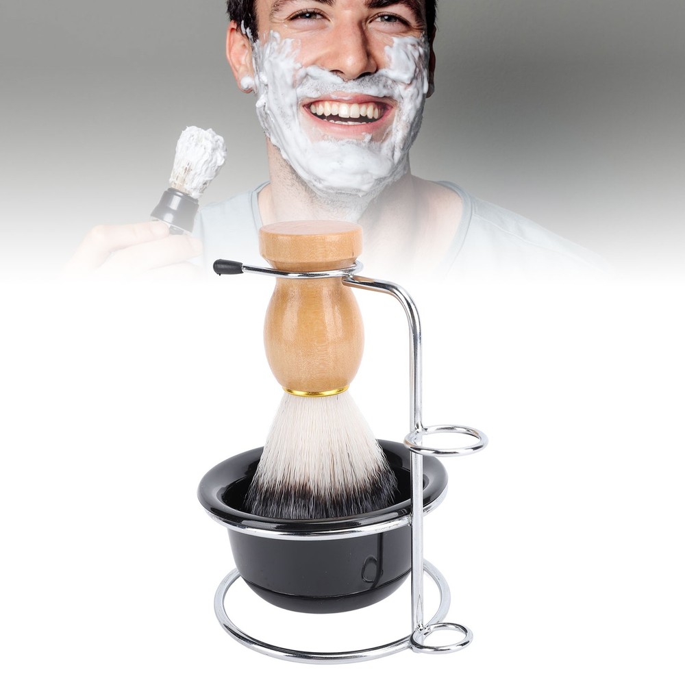 Stylish Shaving Brush Set Efficient Lathering For Men