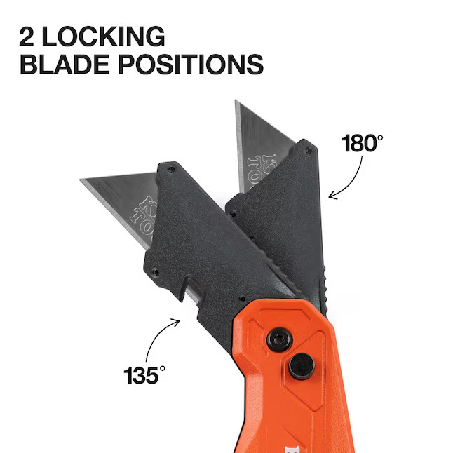 Klein Tools 44306 FLICKBLADE 2-in-1 Utility Knife & Scraper with Blade Storage